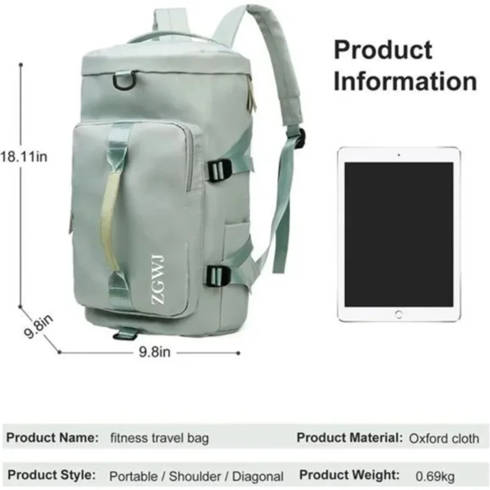 New Waterproof Fold Able and Expandable Weekender Bag NG-Green - Picture 2 of 7